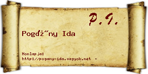 Pogány Ida névjegykártya